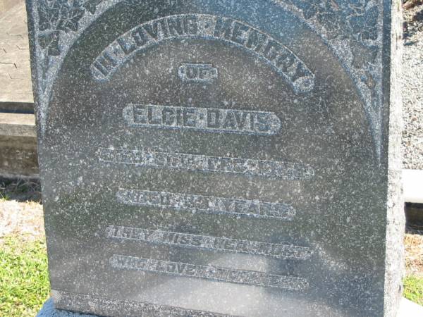 Elgie DAVIS  | 30 Dec? 1942  | aged 39  |   | Bethania (Lutheran) Bethania, Gold Coast  | 