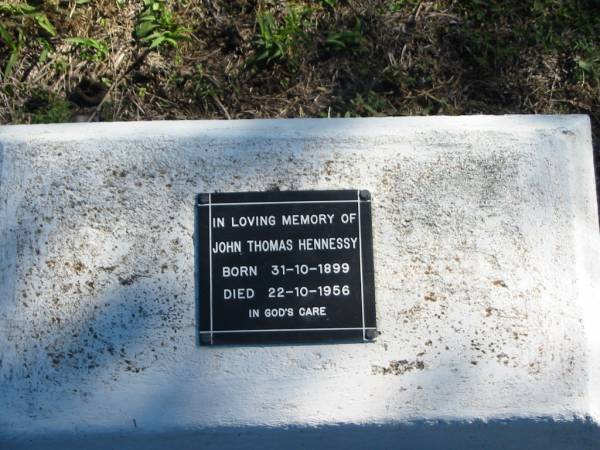 John Thomas HENNESSY  | B: 31 Oct 1899  | D: 22 Oct 1956  |   | Bethania (Lutheran) Bethania, Gold Coast  | 