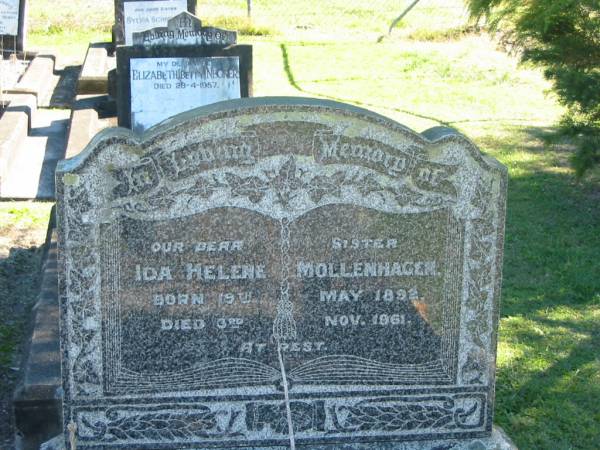 Ida Helene MOLLENHAGEN  | B: 19 May 1892  | D: 3 Nov 1961  |   | Bethania (Lutheran) Bethania, Gold Coast  | 