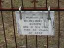 Wilhelmine E BUROW
21 Nov 1914
aged 82
Bethel Lutheran Cemetery, Logan Reserve (Logan City)