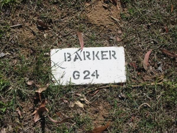 BARKER;  | Blackbutt-Benarkin cemetery, South Burnett Region  | 