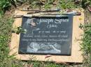 Joseph (John) SPIES.
31-7-1933 - 26-2-2007,
husband;
Blackbutt-Benarkin cemetery, South Burnett Region