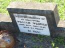 William WEBBER,
father,
died 30 Sept 1947 aged 75 years;
Blackbutt-Benarkin cemetery, South Burnett Region