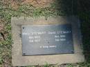 Mary STEWART,
born 1855,
died 1937;
David STEWART,
born 1889,
died 1964;
Blackbutt-Benarkin cemetery, South Burnett Region