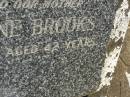 Elaine Daphne BROOKS,
wife mother,
died 2 April 1973 aged 42 years;
Blackbutt-Benarkin cemetery, South Burnett Region
