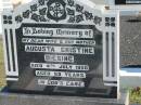Augusta Cristine DIESING,
died 4 July 1956 aged 59 years, wife mother;
Apostolic Church of Queensland, Brightview, Esk Shire