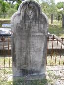 
William NUTLEY,
died 11 Oct 1884 aged 78? years;
Hannah, wife,
died 11 April 1894 aged 84 years & 9 months;
Brookfield Cemetery, Brisbane
