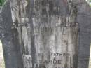 
Rose Ann GREER, mother,
died 5 April 1897 aged 56 years;
Alexander, father,
died 18 Dec 1898 aged 61 years;
Agnes Rose, sister,
died 11 Sept 1888 aged 5 months;
Brookfield Cemetery, Brisbane
