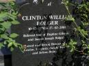 
Clinton William BOLGER,
10-12-1970 - 17-02-2001,
son of Daphne GIBSON & James Joseph BOLGER,
brother of Louise, Virginia, Sarah,
"Ben" & Julian BOLGER;
"Ben" James Nicholas BOLGER,
08-06-1982 - 17-02-2001,
son of Daphne GIBSON & James Joseph BOLGER,
brother of Lousie, Clinton, Virginia,
Sarah & Julian BOLGER;
Brookfield Cemetery, Brisbane
