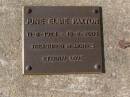 
June Elsie PAXTON,
11-6-1924 - 19-2-2003;
Brookfield Cemetery, Brisbane
