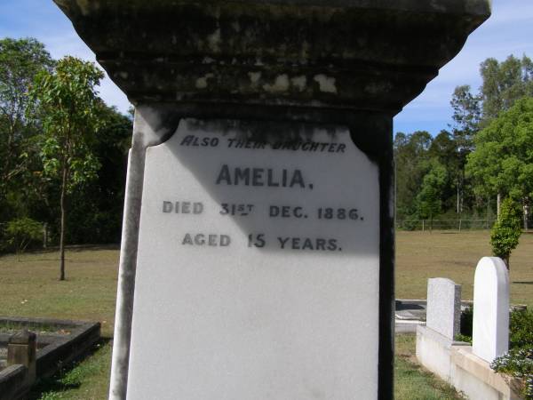Charles UPTON,  | died 28 June 1889 aged 56 years;  | Alice, wife,  | died 19 Nov 1919 aged 79 years;  | Amelia, daughter,  | died 31 Dec 1886 aged 15 years;  | Brookfield Cemetery, Brisbane  | 