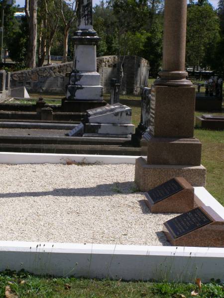 Graham, son of Oliver & Constance DART,  | 17 March 1931 - 20 Oct 1947;  | infant brothers,  | Samuel John,  | Donald Peter;  | F.J. Martyn ROBERTS,  | 28 May 1871 - 3 July 1963;  | Elizabeth, wife,  | 12 July 1876 - 15 Sept 1966;  | Alethea Mary, daughter,  | 15 June 1909 - 8 Oct 1969;  | Oliver Maitland DART,  | 17-6-1904 - 15-5-1981;  | Constance Margaret DART,  | 25-9-1906 - 13-3-2001;  | of  Woodville  Indooroopilly,  | parents of nine children;  | Brookfield Cemetery, Brisbane  | 