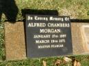 Alfred Chambers MORGAN
b: 17 Jan 1897
d: 19 Mar 1971
Pioneer Cemetery - Broome
