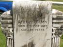 Adeline ELMY,
mother,
died 10 Oct 1927 aged 64 years;
Brooweena St Marys Anglican cemetery, Woocoo Shire