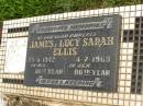 parents;
James ELLIS,
died 25-6-1942 in 81st year;
Lucy Sarah ELLIS,
died 4-7-1969 in 86th year;
Brooweena St Marys Anglican cemetery, Woocoo Shire