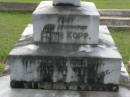Francesca YUNG
d: 12 Apr 1919 aged 76 y 8 mo
husband
Hermann Edward YUNG
d: 9 Jan 1987 aged 84
her parents
Edith KOPP
d: 6? Dec 1910 aged 32
Minnie YUNG
d: 9 Sep 1964 aged 79 Y 11 mo
daughters
Emma
d: 26 Jun 1929 aged 47
Annie LANGER
d: 16 Sep 1929 aged 58
Minnie
Annie
Father and Edith
Mother and Emma
Bundaberg Catholic Cemetery