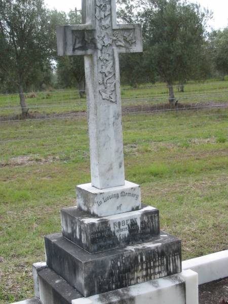 James Robert WATTS,  | died 18 March 1935 aged 63 years;  | Mary WATTS,  | died 18 July 1956 aged 84 years;  | Caboonbah Church Cemetery, Esk Shire  | 