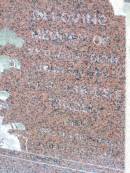 
Sophia Mary ZIRBEL, mother,
died 14 Oct 1971 aged 80 years;
Carl August ZIRBEL, husband father,
died 26 Mar 1962 aged 79 years;
Caffey Cemetery, Gatton Shire
