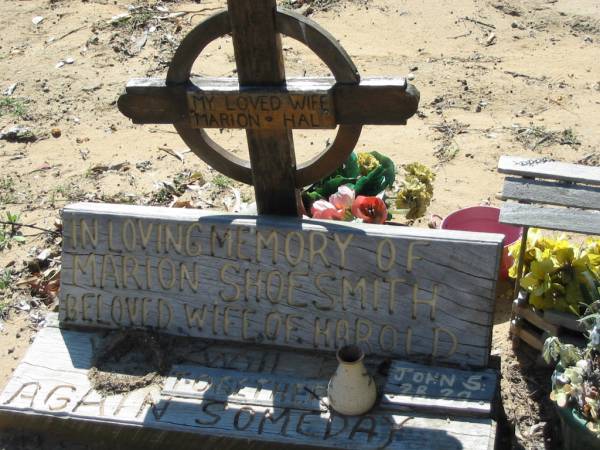 Marion SHOESMITH,  | wife of Harold,  | Canungra Cemetery, Beaudesert Shire  | 