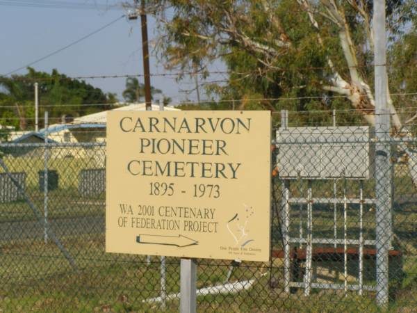   | Carnarvon Pioneer Cemetery  | 