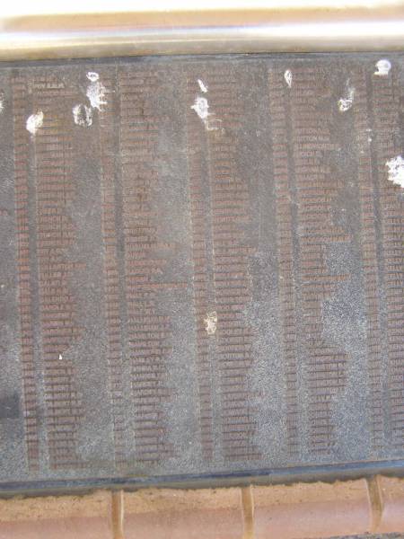 FOX H 1926  | FOY ALEX 1962  | FRANCES ? 1931?  | FRANK 1929  | FRANK ?  | ? ? ?  | FREEMAN D A 1926?  | FREEMAN ? ?  | FREEMAN  ? a ?  | FREEMAN  L ?  | FREEMAN M 1951?  | FREEMAN  ? ?  | FREEMAN S 19?3  | FREEMAN T S 1979?  | FREEMAN V S 1898  | FREEMAN W 1933  | FREER D 1945  | FRENCH D 1924  | FRENCH G O 1931  | FRENCH  R M 1944  | FRY A G W 1922  | FRY I M ?  | FULLARTON ? 1887?  | FULLER J D 1898  | GALATI G 1968  | GALE H G 1943  | GALENDO S 1905  | GANDLE W 1948  | GANGEME P 1955  | GARBIN M 1954  | GARDINER P 1936  | GARFOOT L N 1936?  | GARIRD? ? 1903?  | GARBON? L 1905  | GARBON? N ?  | GILBERT ? 1953  | GILBERT L 1973  | GILBERT R O 1930  | GILBERT R A 1943  | GILBERT  W N 1954  | GILLESPIE H 1950  | GILMORE ? ?  | GLASS C E 1957  | GLASS G Y ?  | GLASS ? 1971?  | GLASSON ? 1919  | GLASSON ? D 1915  |   | GLODE?? j ?  | GLOVER L L ?  | GOL?R?? E  | GOHD ? 195?  | G?  | G?DE  | GOOTELOW E T 1938?  | GRAHAM A M 1930?  | GRAHAM J? 1946  | GRATHAM 1933  | GRAN? A 1958  | GRAYDON G 19?8  | GREEN A ? 1925  | GREEN G 196?  | GREY C H 1929  | GREY L 1910  | GRIERROV N 1913  | GRIFFITH ? 1925  | GRIFFITHS ? ?  | GRIMES J 1905  | GUGLIELMASA N 1906?  | GUY N? 1925?  | HACKETT H S ? 189?  | HADLEY L A? 1914?  | HAGAN J ?  | HAIGTH?SU? T M ?0  | HALL ? r ?  | HALL L R ?  | HALL W ? ?  | HALLIDAY P A 1950  | HALLINAN J 1886?  | HAMILTON l w ?1955?  | HAMILTON A ?7  | HAMMOND C? 1916?  | HANLEY P ? ?  | HANNA H C ?  | HANSEN F ? ?  | HARDEY R ?  | HARDEY ? ? 192?  | HARDMAN ? 195?  | HART? C? 1901?  | HAR? 1959?  | HARP M 1953?  | HAR?R ?  | HAR??? ? ? 195?  | HAR??? ? ?  | HART J ?  |   | HARVEY g 1956  | HARVEY L 1914?  | HARVEY ? 1952  | HARVEY P 1957  | HARVEY ? 1931  | HASTINGS S? 1930?  | HASKEN 1950  | HAWES 194?  | ?  | HAYDEN ? 1957  | HAYES L 1921?  | HAYES L 1962  | HAYES N 1969?  | HAYES T 1969?  | HAYNES C? 1929  | HELLIAR N 1957  | HENFRY C 1960  | HENFRY G C? 1903?  | HENRY C ?4  | HEWITT G w 1923  | HICKS L 1878  | HICKS W H 1921  | HILL  1959  | HILL-SMITH R 1952  | HOCKING N 1952  | HODGINS W 1937?  | HOLLAND? ? 1970?  | HOLLAND A 1977  | HOLMES W 1915  | HONG TONG? 1949  | HOO SING 1923  | HOOD W 1920  | HOOKIE 1948  | HOOLEY R J 1945  | HOOPER P W 1897  | HOOPER W 1910  | HORTON S A 1959  | HOSKEN W  1934  | HOSKING 1920  | HOUGH 1924?  | HOUGH 1922  | HOUGHS? 1918  | HOUGHTON? 1919  | HOWATH 1912  | HOWARD ? 1908  | HOWARD S? 1905  | HUBERT T R 1910  | HUDSON ? 1915  | HUDSON ? 1958?  | HUGHES A W 1958  | HUGHES E E 1968?  |   | HUGHS J.R. 1991?  | HUGHES T 1984  | HU?E 1984  | HULSE?? 1940  | HULL ? 1948  | HUT 1920  | ? 1904  | HUTTON a ?  | HUTTON L ?  | ILLINWORTH 1959  | INDICK D 1957?  | INGLE D 1924  | INGRAM P 1956  | ISAACS N 1931  | I?ALARRA? 1902  | JACKSON C 1895  | JACKSON N 1912  | JACKSON P 1873  | JACKSON P 1909  | JACKSON R 1937  | JACOBSEN ? 1954  | JACOB?NUE 1905  | JAMES ? 1955  | JAMES J 1944  | JAMES L 1948  | JAMES N 1949  | JANCHEVSKY V 1892  | JARVIS M 1904  | JARVIS R V 1966  | J US? 1955  | JEURY 1935  | J 1897  |   | ?  | ?JOAN J  | JONATHON 1905  | JOHNS??? 1919  | JOHNSTON J N R 1949  | JOHNSTON D P 1907  | JOHNSTON L S 1952  | JOHNSTON ? 1897  | JOHNSTON T T 1949  | JOLLY K 1953  | JONES ? 1952  | JONES C 1951  | JONES L 1948  | JONES P A 1919  | JONES  H 1982  | JONES J 1986  | JONES ? 1945  |   | Carnarvon Pioneer Cemetery  | 