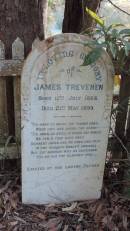 
James TREVENEN
b: 11 Jul 1868
d: 21 May 1899

Susan TREVENEN
d: 22 Oct 1898 aged 21
wife of James TREVENEN

Thomas Park (Old Carrington Cemetery)


