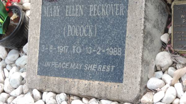 John PECKOVER  | b: 1 Jan 1910  | d: 1 Aug 2007  |   | William John PECKOVER  | b: 24 Jan 1940  | d: 5 Sep 2011  |   | Mary Ellen PECKOVER (nee POCOCK)  | b: 3 Jun 1917  | d: 13 Feb 1988  |   | Cawarral Cemetery  |   | 