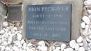 
John PECKOVER
b: 1 Jan 1910
d: 1 Aug 2007

William John PECKOVER
b: 24 Jan 1940
d: 5 Sep 2011

Mary Ellen PECKOVER (nee POCOCK)
b: 3 Jun 1917
d: 13 Feb 1988

Cawarral Cemetery

