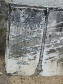 
Stephen LOVE died 2 May 1911 aged 79 years;
Chambers Flat Cemetery, Beaudesert
