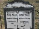 
Minnie MILLER died 12 Dec 1929 aged 58 years;
Thomas MILLER died 4 Feb 1930 aged 57 years;
Chambers Flat Cemetery, Beaudesert
