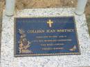 
Colleen Jean WHITNEY died 28 Jan 2002 aged 64, wife mother grandmother;
Chambers Flat Cemetery, Beaudesert
