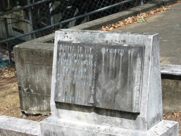 James Randall Pritchard 1 Nov 1929 aged 6  | Chapel Hill Uniting (formerly Methodist) Cemetery - Brisbane  |   | 