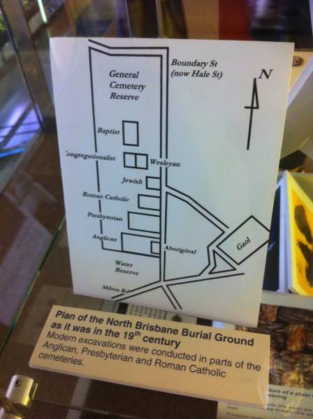 Plan of the North Brisbane Burial Ground as it was in the 19th century  |   | 
