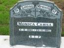 Monica CAHILL,
4-9-1905 - 24-10-1987;
Sacred Heart Catholic Church, Christmas Creek, Beaudesert Shire