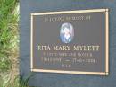 Rita Mary MYLETT, wife mother,
28-10-1931 - 17-6-2001;
Sacred Heart Catholic Church, Christmas Creek, Beaudesert Shire