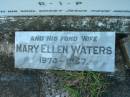 James WATERS,
died 1 Aug 1914 aged 55 years;
Mary Ellen WATERS, wife,
1874 - 1957;
Sacred Heart Catholic Church, Christmas Creek, Beaudesert Shire
