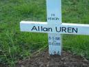 Allan UREN,
21-5-1918 - 13-10-2003;
Sacred Heart Catholic Church, Christmas Creek, Beaudesert Shire