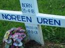 Noreen UREN,
born 25-4-18 died 24-9-01;
Sacred Heart Catholic Church, Christmas Creek, Beaudesert Shire