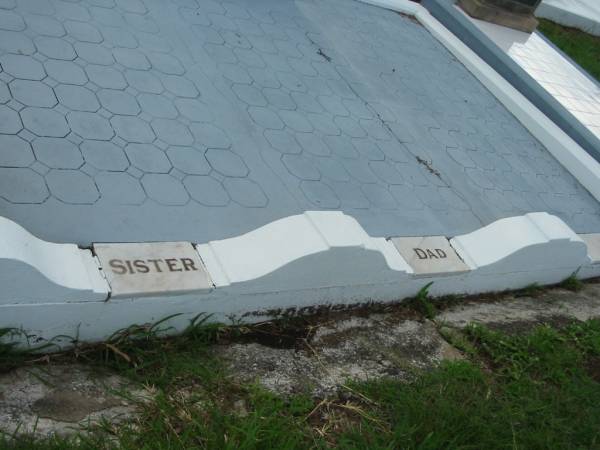 John CAHILL, husband father,  | died 22 Aug 1935 aged 82 years;  | Ellen, wife,  | died 4 Jan 1945 aged 76 years;  | Margaret J. BIRMINGHAM, sister aunt,  | died 18 March 1938 aged 65 years;  | Sacred Heart Catholic Church, Christmas Creek, Beaudesert Shire  | 