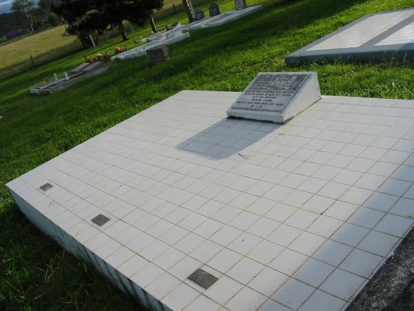 Norah Mary O'NEILL, wife mother,  | died 15 July 1975 aged 76 years;  | William John O'NEILL, father,  | died 16 Jan 1979 aged 87 years;  | Kevin John O'NEILL, brother,  | died 21 Aug 1994 aged 64 years;  | Sacred Heart Catholic Church, Christmas Creek, Beaudesert Shire  | 