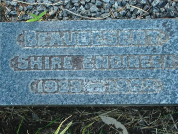 John Stuart COCHRANE,  | died 20 June 1963,  | Beaudesert Shire Engineer 1923-1963;  | Sacred Heart Catholic Church, Christmas Creek, Beaudesert Shire  | 