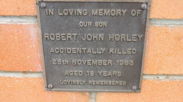 Robert John HORLEY  | d: 25 Nov 1983 aged 18  |   | Cooloola Coast Cemetery  |   | 