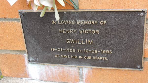 Henry Victor GWILLIM  | b: 19 Jan 1928  | d: 16 Jun 1996  |   | Cooloola Coast Cemetery  |   | 