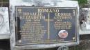 
Rosalie Elizabeth ROMANA
b: 1938
d:2006
daughter of Freda and Tony
chreshed by George
beloved by Freda, Peter (snr), Stephen, Diane, Evelyn, Paul

George Anthony ROMANO
b: 1944
McEVOY LANE BELL

Cooloola Coast Cemetery

