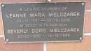
Leanne Maria MIELCZAREK
b: 25 Dec 1961
d: 6 Oct 2000

mother
Beverly Doris MIELCZAREK
b: 20 Mar 1930
d: 18 Dec 1988

Cooloola Coast Cemetery

