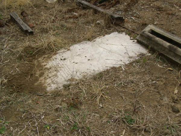 Mary Ellen MAUDSLEY,  | died 8 June 1886 aged 25 years;  | Coulson General Cemetery, Scenic Rim Region  | 