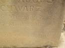 Fridrich August SCHWARZ,
born 16 March 1847,
died 27 March 1900;
Coulson General Cemetery, Scenic Rim Region