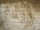 Mary Ellen MAUDSLEY,
died 8 June 1886 aged 25 years;
Coulson General Cemetery, Scenic Rim Region