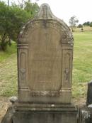 Thomas Henry,
child of Edward & Margaret HAYES,
died 28 July 1886 aged 9 months;
Coulson General Cemetery, Scenic Rim Region
