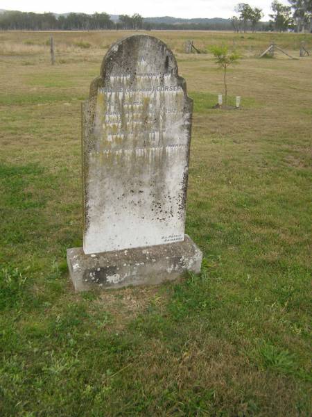 Willie (Southsea) CORSER  | Lost Mar 9 1912  | Found 17 Apr 1912  | Buried 21 Apr 1912  |   | Cressbrook Homestead, Somerset Region  | 